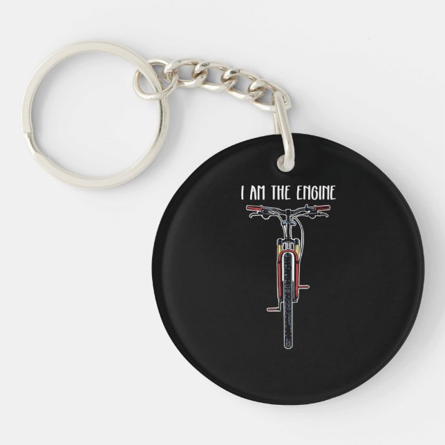 Funny Bicycle I Am The Engine Key Ring (Front)
