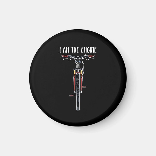 Funny Bicycle I Am The Engine Magnet (Front)