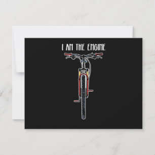 Funny Bicycle I Am The Engine Thank You Card