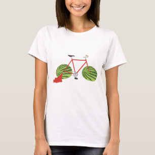 Funny Bicycle with Watermelon Wheels T-Shirt