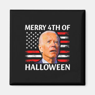Funny Biden Confused Merry 4th Of Halloween Meme 4 Magnet