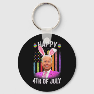 Funny Biden Happy 4th Of July Confused Easter Bide Key Ring