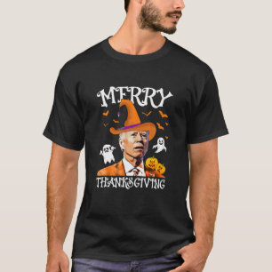 Funny Biden Merry Thanksgiving Confused Halloween T-Shirt