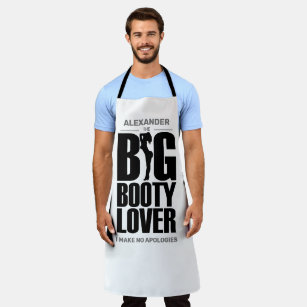 FUNNY Big Booty Lover on White Apron
