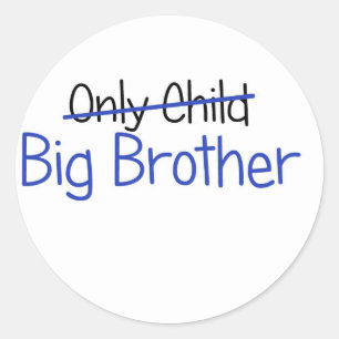 Funny Big Brother Design Classic Round Sticker