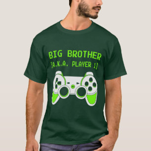 funny big Brother gamer word art T-Shirt