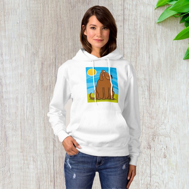 Funny Big Brown Dog Sitting in the Sun Hoodie (Creator Uploaded)