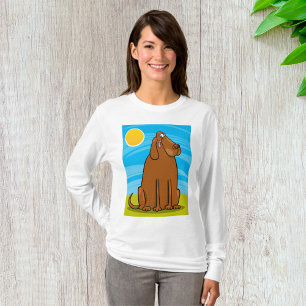 Funny Big Brown Dog Sitting in the Sun T-Shirt