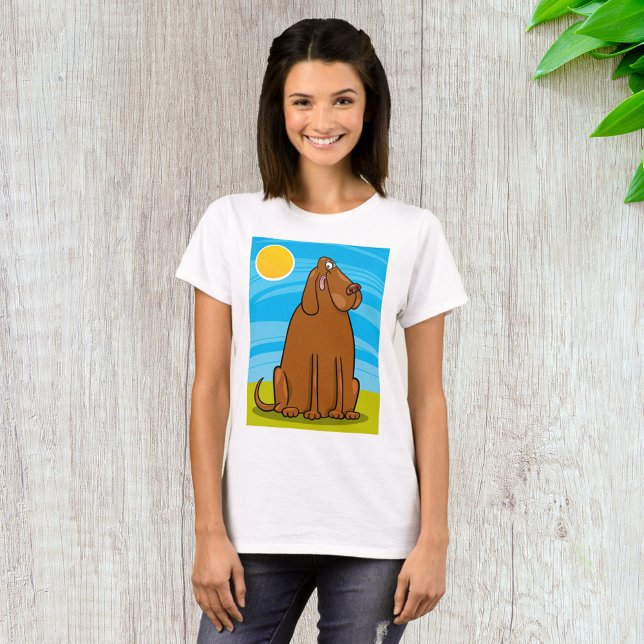 Funny Big Brown Dog Sitting in the Sun T-Shirt (Creator Uploaded)