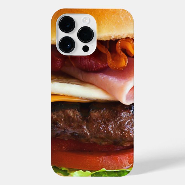 Funny big burger iPhone case (Back)