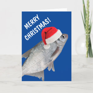 Funny Big Fish Christmas Holiday Card