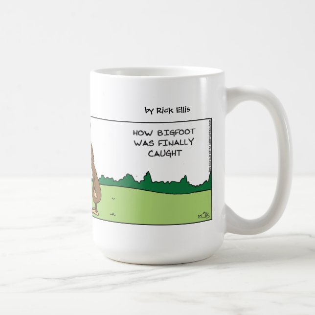 Funny Big Foot Caught Coffee Mug (Right)