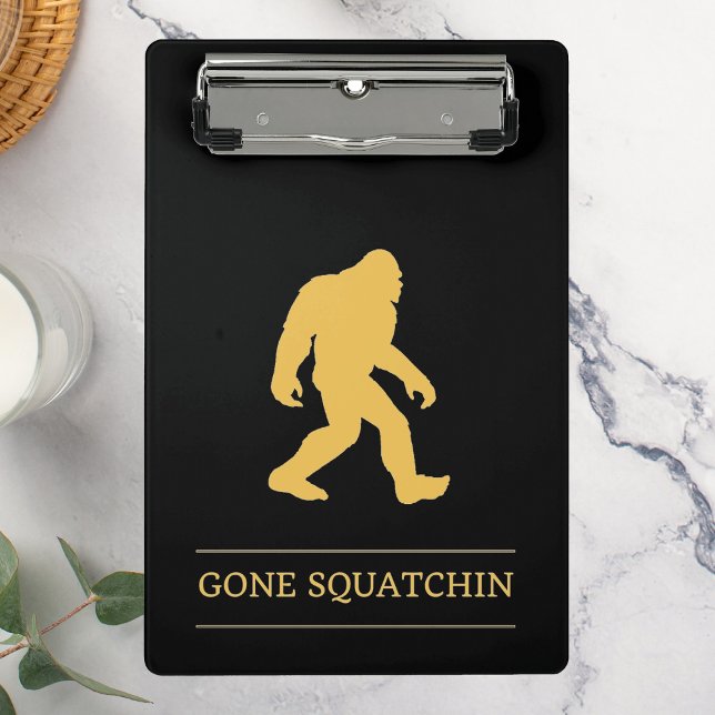 Funny Big Foot Gone Squatchin Sasquatch Mini Clipboard (Creator Uploaded)