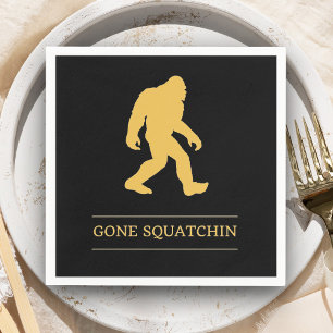 Funny Big Foot Gone Squatchin Sasquatch Napkin