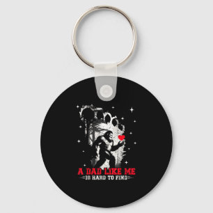Funny big foot rock a dad like is hard to find key ring