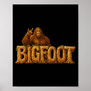 Funny Big Foot Rock On Hand Sign Adventure