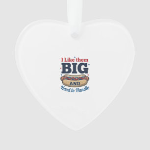 Funny Big Hot Dog Vintage T-Shirt Design_1 Ornament