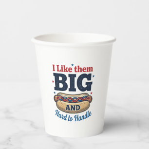 Funny Big Hot Dog Vintage T-Shirt Design_1 Paper Cups