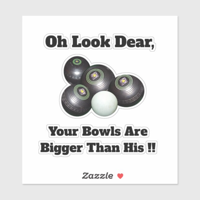 Funny Big Lawn Bowls, (Sheet)