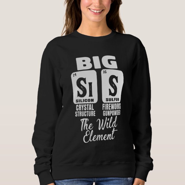 Funny Big Sister Science Chemistry Girl Sis The Wi Sweatshirt (Front)