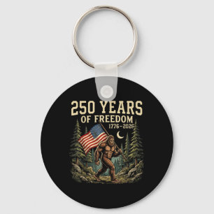 Funny Bigfoot 250 Years Of Dom Patriotic Aamerican Key Ring