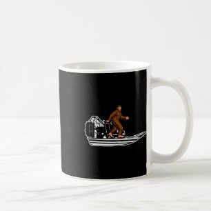 Funny Bigfoot Airboat Swamp Boat Air Boat Sasquatc Coffee Mug