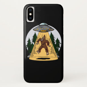 Funny Bigfoot Alien Abduction Space UFO iPhone X Case