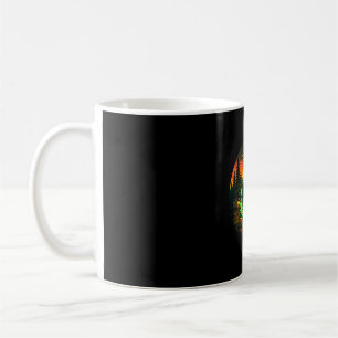 Funny bigfoot alien camping retro ufo campfire coffee mug