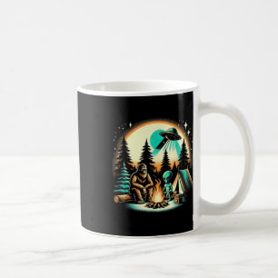 Funny Bigfoot & Alien Ufo Camping Outdoor Adve Coffee Mug