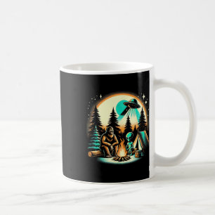 Funny Bigfoot And Alien Ufo Camping Outdoor Advent Coffee Mug