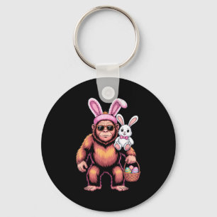 Funny bigfoot bunny costume for easter lovers key ring