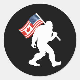 Funny Bigfoot Canada The 51 State Trump Canada U.s Classic Round Sticker