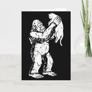 Funny Bigfoot Cat Sasquatch Kitty Cute Valentine M Card