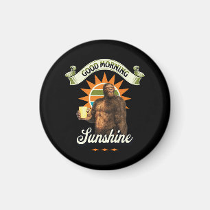 Funny Bigfoot Coffee Morning Humour Magnet