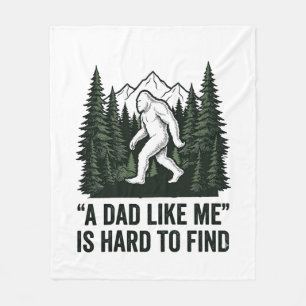 Funny Bigfoot Dad Vintage Forest Shirt Design_1 Fleece Blanket