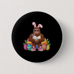 Funny Bigfoot Easter Bunny Mashup – Sasquatch With 6 Cm Round Badge
