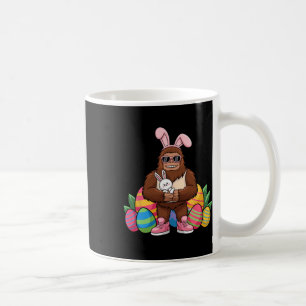Funny Bigfoot Easter Bunny Mashup – Sasquatch With Coffee Mug