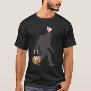 Funny Bigfoot Easter Design With Easter Basket And T-Shirt