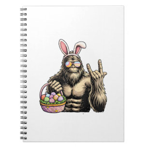 Funny Bigfoot Easter Egg Rock Sasquatch Easter Day Notebook