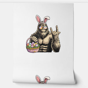 Funny Bigfoot Easter Egg Rock Sasquatch Easter Day Wallpaper
