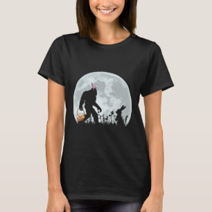Funny Bigfoot Easter Sket Bunny Silhouette Boys Gi T-Shirt
