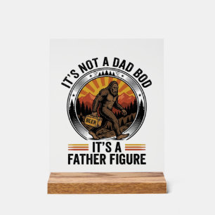 Funny Bigfoot Father Figure Beer Vintage T-Shirt D Acrylic Sign