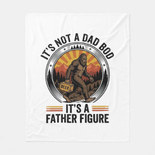 Funny Bigfoot Father Figure Beer Vintage T-Shirt D Fleece Blanket