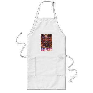 Funny Bigfoot Feet Meme Long Apron