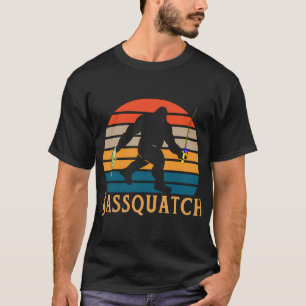 Funny Bigfoot Fishing Lover Bass Gift T-Shirt