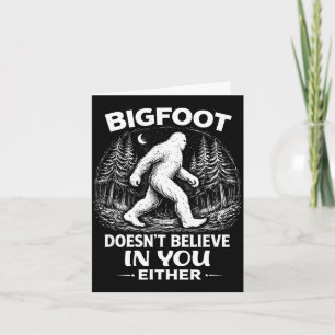 Funny bigfoot for men & women camping hiking card