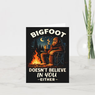 Funny bigfoot for men &amp; women camping hiking card