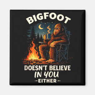 Funny bigfoot for men & women camping hiking magnet