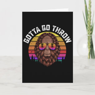 Funny Bigfoot “gotta Go Throw” Retro Disc Golf Card