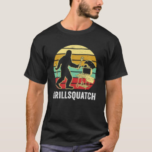 Funny Bigfoot Grilling Sasquatch Pitmaster Grill T-Shirt